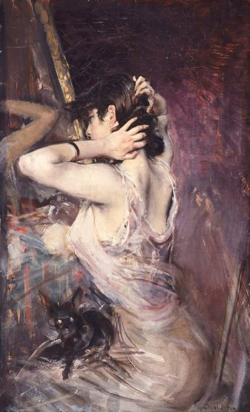 Main Product Photo of La Toilette  Painting by Giovanni Boldini