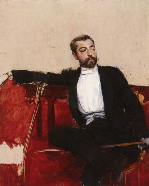 Main Product Photo of L'uomo Dallo Sparato Painting by Giovanni Boldini