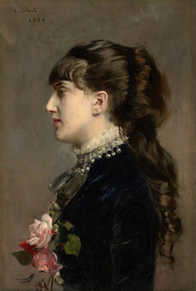 Main Product Photo of Madame Celine Leclanche  Painting by Giovanni Boldini