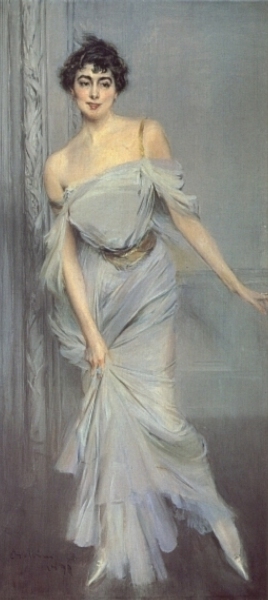Madame Charles Max by Giovanni Boldini - Hand-Painted Oil Painting Reproduction