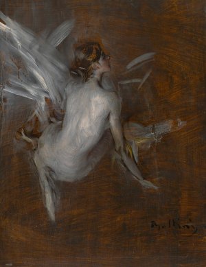 Nude Model by Giovanni Boldini Oil Painting