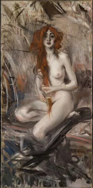 Nude by Giovanni Boldini Oil Painting
