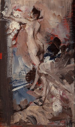Nudo femminile con pelle di tigre by Giovanni Boldini Oil Painting