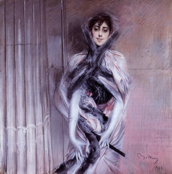 Portrait of Emiliana Concha de Ossa by Giovanni Boldini - Hand-Painted Oil Painting Reproduction