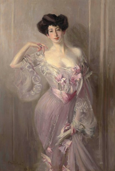 Main Product Photo of Portrait of Ena Wertheimer  Painting by Giovanni Boldini