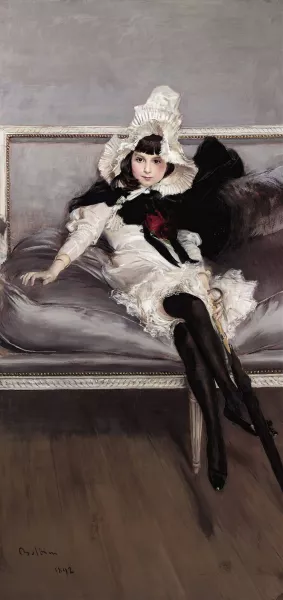 Portrait Of Giovinetta Errazuriz by Giovanni Boldini Oil Painting