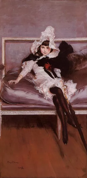 Portrait of Giovinetta Errazuriz by Giovanni Boldini - Oil Painting Reproduction
