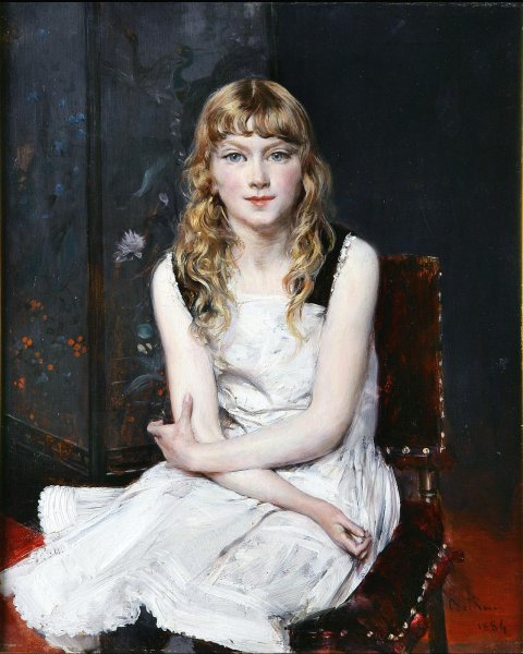Main Product Photo of Portrait of Irene Catlin Painting by Giovanni Boldini