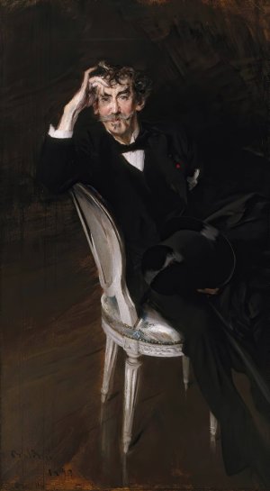 Portrait of James Mcneill Whistler by Giovanni Boldini Oil Painting