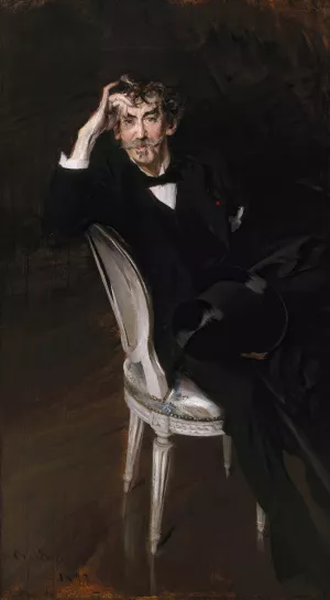 Portrait of James Mcneill Whistler by Giovanni Boldini Oil Painting