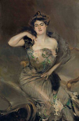Portrait of Madame Arnold Seligmann by Giovanni Boldini Oil Painting