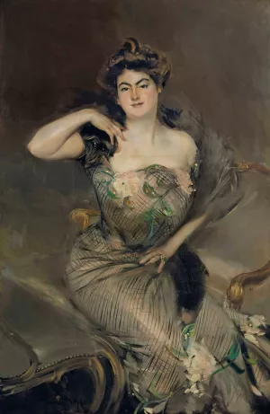 Portrait of Madame Arnold Seligmann by Giovanni Boldini Oil Painting