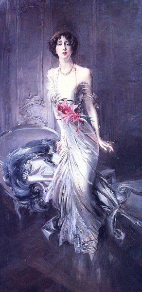 Main Product Photo of Portrait of Madame E. L. Doyen Painting by Giovanni Boldini