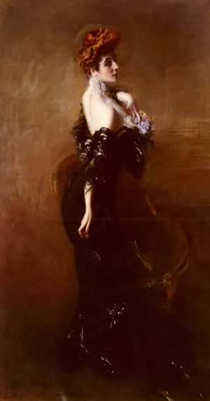 Portrait of Madame Pages in Evening Dress