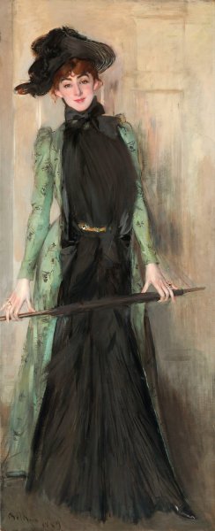 Main Product Photo of Portrait of Madame Roger-Jourdain  Painting by Giovanni Boldini