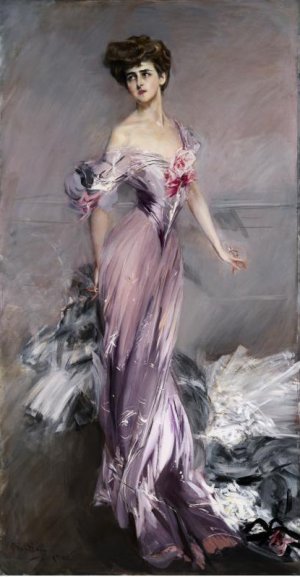 Portrait of Mrs. Howard Johnston Oil painting by Giovanni Boldini