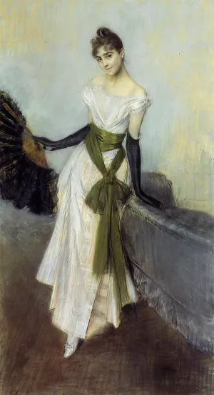 Portrait of Signorina Concha de Ossa by Giovanni Boldini Oil Painting