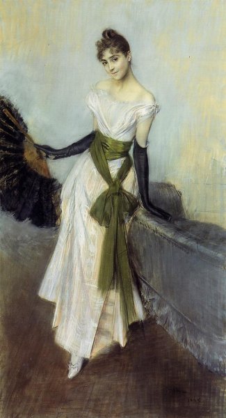 Portrait of Signorina Concha de Ossa by Giovanni Boldini - Hand-Painted Oil Painting Reproduction