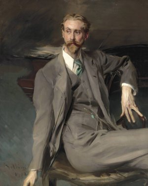 Portrait Of The Artist Lawrence Alexander by Giovanni Boldini Oil Painting