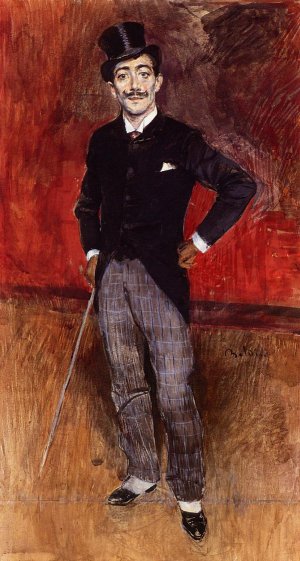 Portrait of the Comte de Rasty Oil painting by Giovanni Boldini