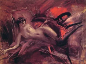 Reclining Nude by Giovanni Boldini - Oil Painting Reproduction