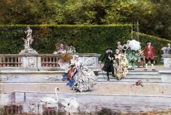 Scene Galante by Giovanni Boldini - Hand-Painted Oil Painting Reproduction
