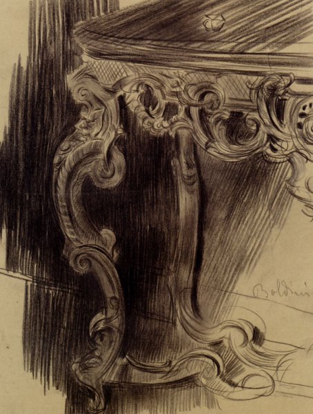 Main Product Photo of Study of a Table Painting by Giovanni Boldini