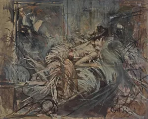 The Artist's Model by Giovanni Boldini Oil Painting