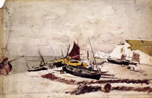 The Beach by Giovanni Boldini Oil Painting
