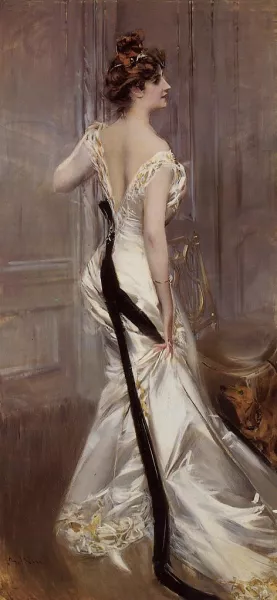 The Black Sash by Giovanni Boldini Oil Painting