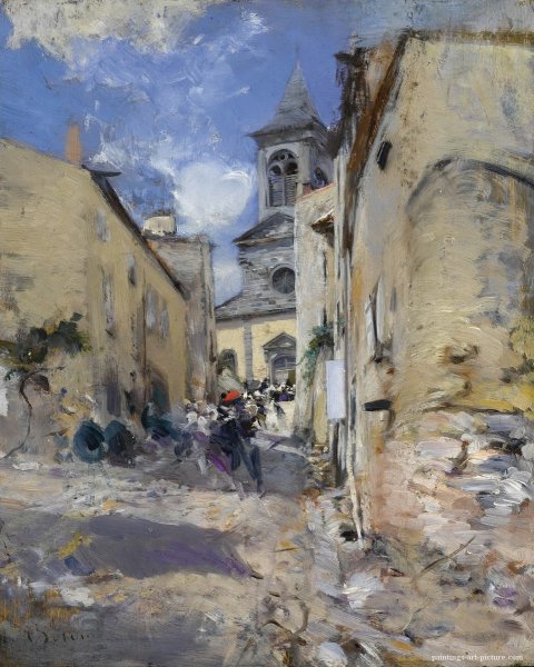 The Church of Paese by Giovanni Boldini - Hand-Painted Oil Painting Reproduction