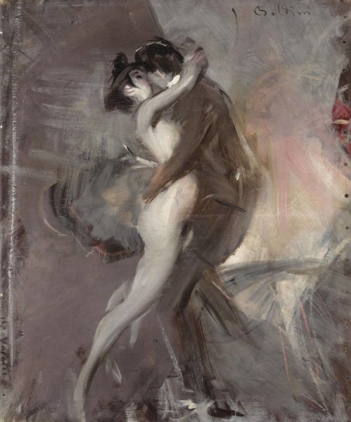 The Couple by Giovanni Boldini - Hand-Painted Oil Painting Reproduction