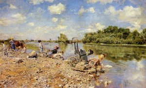 The Laundry Oil painting by Giovanni Boldini