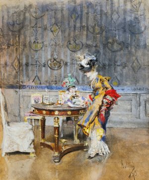 The Letter by Giovanni Boldini Oil Painting
