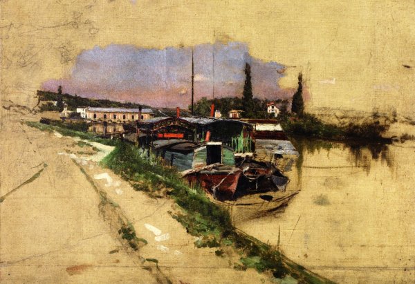 The Machine at Marly by Giovanni Boldini - Hand-Painted Oil Painting Reproduction