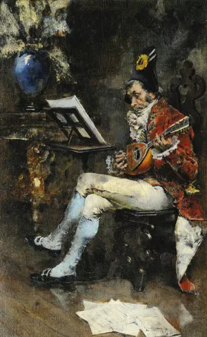 The Musician by Giovanni Boldini - Oil Painting Reproduction