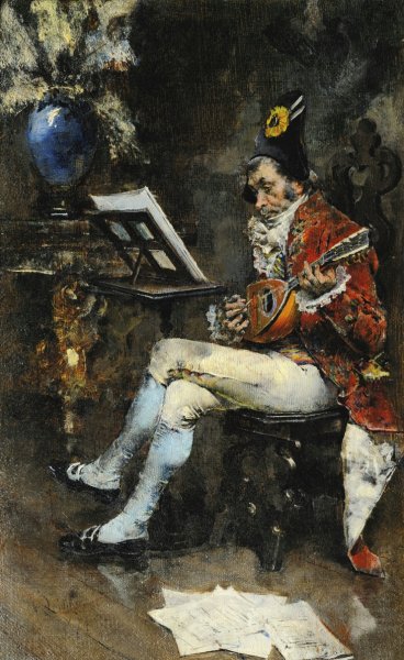 The Musician by Giovanni Boldini - Hand-Painted Oil Painting Reproduction