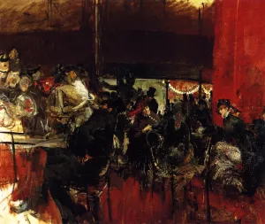 The Red Cafe by Giovanni Boldini Oil Painting