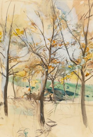 Trees In The Bois De Boulogne by Giovanni Boldini Oil Painting