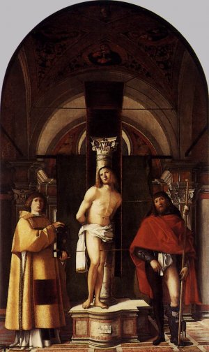 St Sebastian with St Roch and St Lawrence