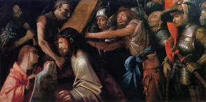 Road to Calvary with Veronica's Veil by Giovanni Cariani Oil Painting
