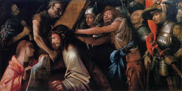 Main Product Photo of Road to Calvary with Veronica's Veil Painting by Giovanni Cariani