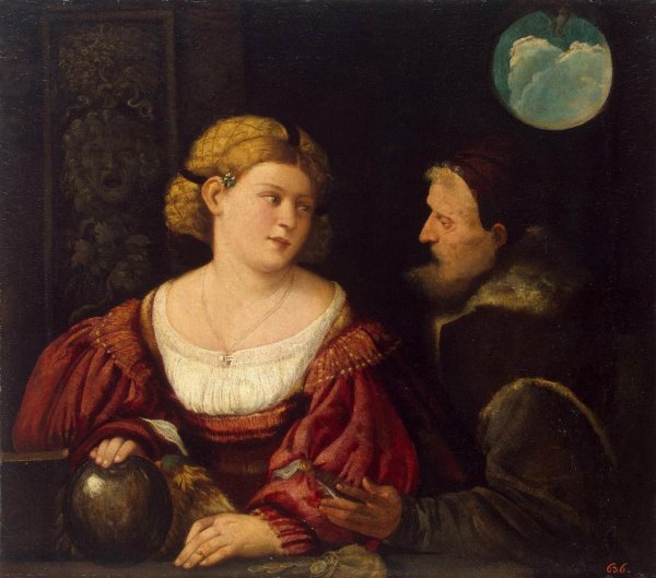 Seduction by Giovanni Cariani - Hand-Painted Oil Painting Reproduction