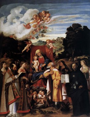 Virgin Enthroned with Angels and Saints