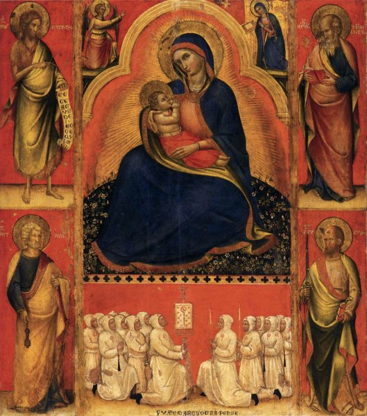 Virgin of Humility with Saints by Giovanni Da Bologna - Hand-Painted Oil Painting Reproduction