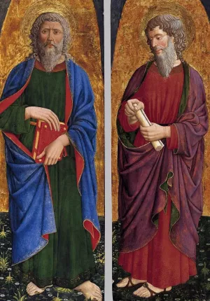 St Philip; St Paul by Giovanni Da Rimini Oil Painting