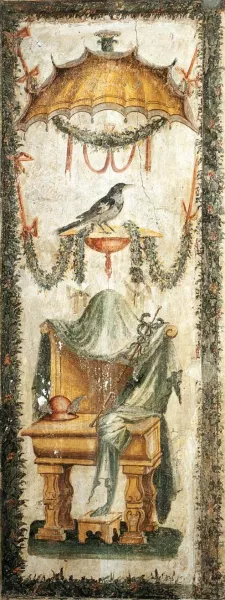 Decoration of the Stufetta Bathroom of Clement VII Stufetta painting by Giovanni Da Udine