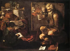 The Painter's Studio painting by Giovanni Del Biondo