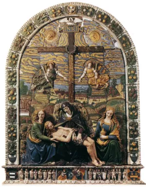 Lamentation over the Dead Christ painting by Giovanni Della Robbia