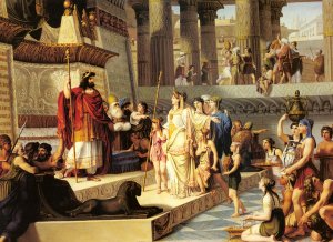 Solomon and the Queen of Sheba Oil painting by Giovanni Demin